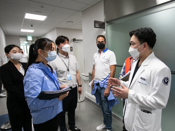 1.1.1.1.1.1.1. 9일 세종충남대학교병원을 찾은 국제연맹 기술점검 실사단이 대회 의료시설 전반을 점검했다.